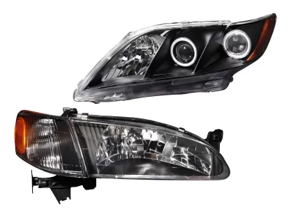 General Representation Nissan Sentra CG Black Headlights
