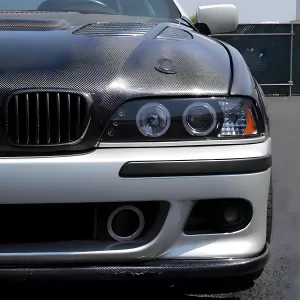 BMW 5 Series - 1997 to 2003 - All [All] (Projector With Halo, LED Accent Lights) (Gloss Black) (Not Compatible With OEM HID Lights) (Smoked Lens)