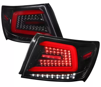 2014 Subaru WRX STI PRO Design Black LED Tail Lights