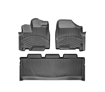 Honda Odyssey - 2005 to 2010 - Minivan [All] (Front and Middle Set) (Split First Row) (Black)