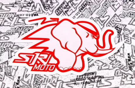 General Representation 2008 Mitsubishi Galant SiriMoto Elephant Mascot Die Cut Vinyl Decal