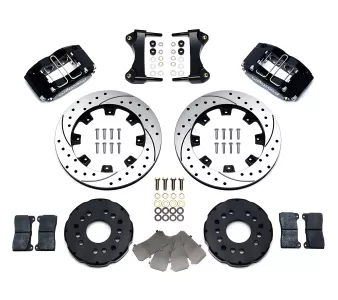 Mitsubishi Eclipse - 1995 to 1999 - All [All] (Front) (Drilled and Slotted Rotors) (Dynapro 4 Piston Calipers) (Black)