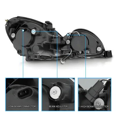 Lexus GS 300 - 1998 to 2005 - Sedan [All] (Projector With Dual Halo) (Not Compatible With OEM HID Lights)