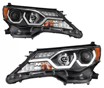 Toyota RAV4 - 2013 to 2015 - SUV [All] (For Models With OEM Halogen Lights) (Projector With Dual LED Plank Style Accent Bars)