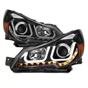 2010 Subaru Legacy CG Black Headlights