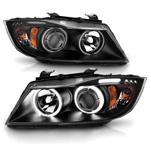 2007 BMW 3 Series CG Black Headlights