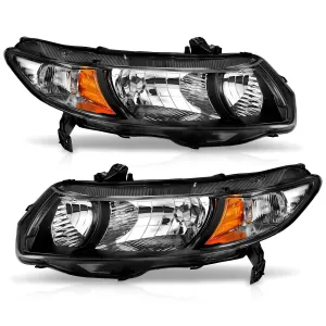 2008 Honda Civic CG Black Headlights