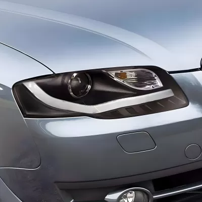 Audi A4 - 2006 to 2008 - All [All] (R8 Style) (Matte Black) (Projector, LED Accent Lights) (Not Compatible With OEM HID Lights)