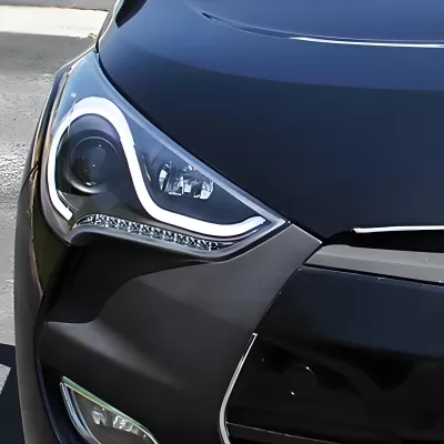 Hyundai Veloster - 2012 to 2017 - Hatchback [All] (Projector, LED Accent Lights) (Matte Black)
