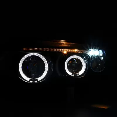 BMW X5 - 2000 to 2003 - SUV [All] (Projector With Halo, LED Accent Lights) (Matte Black) (Not Compatible With OEM HID Lights)