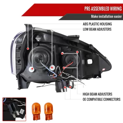 Acura RSX - 2002 to 2004 - Hatchback [All] (G Style) (Projector With Halo)