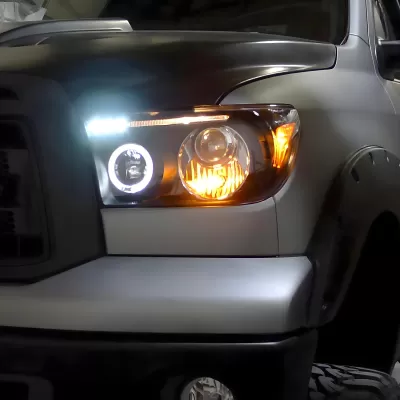 Toyota Sequoia - 2008 to 2017 - SUV [All] (Projector With Halo, LED Accent Lights) (Without Level Adjuster) (Matte Black)