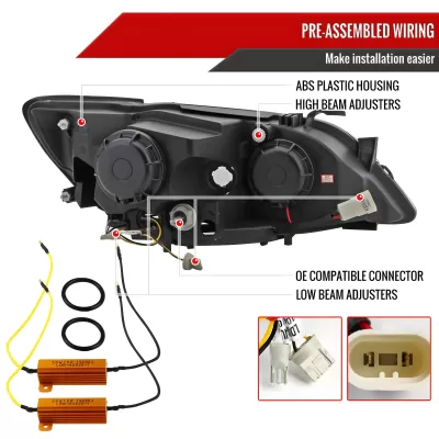 Lexus IS 300 - 2002 to 2005 - All [All] (Projector, LED Accent Lights) (Only Compatible with OEM HID Lights)