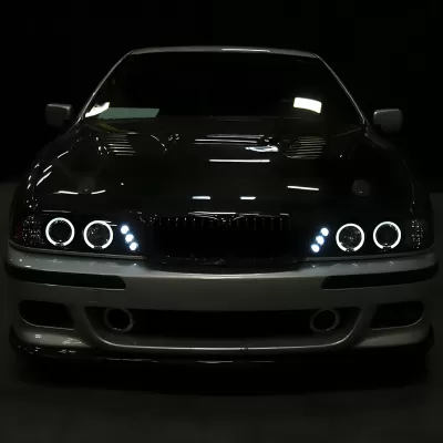 BMW 5 Series - 1997 to 2003 - All [All] (Projector With Halo, LED Accent Lights) (Matte Black) (Not Compatible With OEM HID Lights)