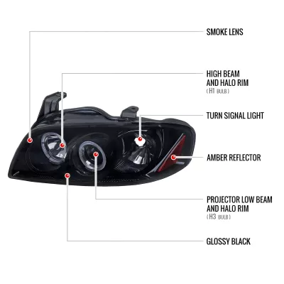 Nissan Sentra - 2004 to 2006 - Sedan [All] (G Style) (Projector With Halo)