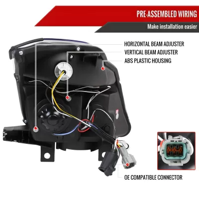 Nissan 350Z - 2003 to 2005 - All [All] (Projector, LED Accent Lights) (Not Compatible With OEM HID Lights)