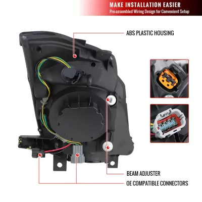 Nissan 350Z - 2003 to 2005 - All [All] (Projector, SMD LED Accent Lights) (Only Compatible with OEM HID Lights)