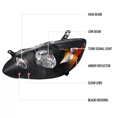 Toyota Corolla - 2003 to 2008 - Sedan [All] (Factory OEM Style)