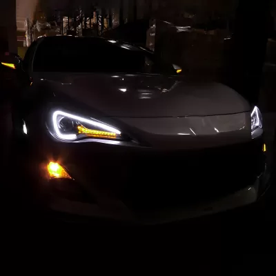 Scion FRS - 2013 to 2016 - Coupe [All] (Projector, Sequential LED Lights) (Matte Black) (Not Compatible With OEM HID Lights)