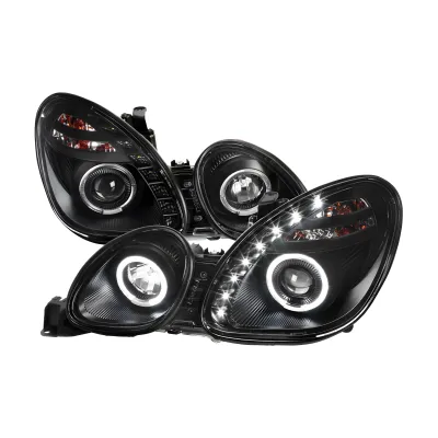 Lexus GS 400 - 1998 to 2000 - Sedan [All] (Projector With Halo, LED Accent Lights) (Matte Black) (Not Compatible With OEM HID Lights)