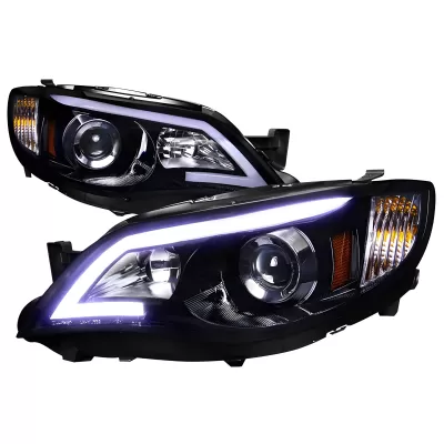 Subaru Impreza - 2008 to 2014 - All [WRX, WRX Limited, WRX Premium] (G Style) (Projector, LED Accent Lights) (Not Compatible With OEM HID Lights)