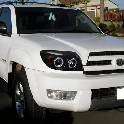 Toyota 4Runner - 2003 to 2005 - SUV [All] (Projector With Halo, LED Accent Lights) (Gloss Black) (Smoked Lens)
