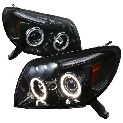 Toyota 4Runner - 2003 to 2005 - SUV [All] (Projector With Halo, LED Accent Lights) (Gloss Black) (Smoked Lens)