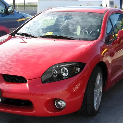 Mitsubishi Eclipse - 2006 to 2011 - All [All] (Projector With Halo, LED Accent Lights) (Matte Black) (Not Compatible With OEM HID Lights)