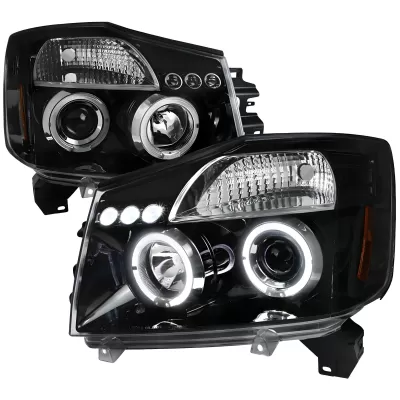 Nissan Armada - 2004 to 2007 - SUV [All] (Jet Black) (Projector With Halo, LED Accent Lights)