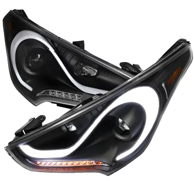 Hyundai Veloster - 2012 to 2017 - Hatchback [All] (Projector, LED Accent Lights) (Matte Black)