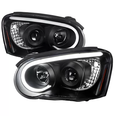 Subaru WRX STI - 2004 to 2005 - Sedan [All] (Projector, LED Accent Lights) (Matte Black) (Not Compatible With OEM HID Lights)