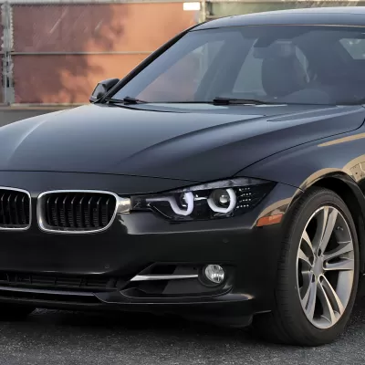 BMW 3 Series - 2012 to 2015 - 4 Door Sedan [All] (Projector, LED U-Accent Lights) (Jet Black) (LED Turn Signal) (Not Compatible With OEM Xenon Lights)