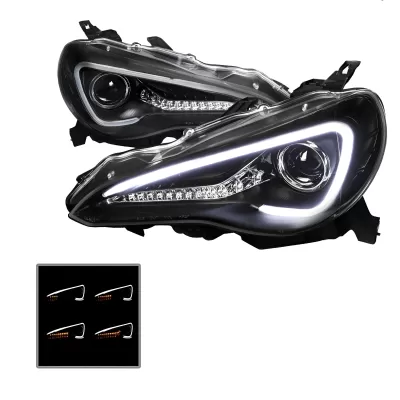 Scion FRS - 2013 to 2016 - Coupe [All] (Projector, Sequential LED Lights) (Matte Black) (Not Compatible With OEM HID Lights)