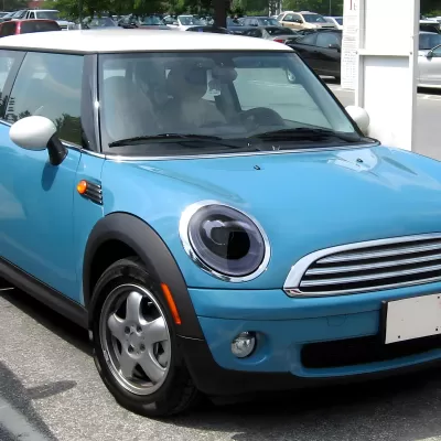 Mini Cooper - 2007 to 2013 - All [All] (Projector, Halo Fiber Optic LED Accent Lights With Turn Signal) (Matte Black) (Not Compatible With OEM HID Lights) (Smoked)