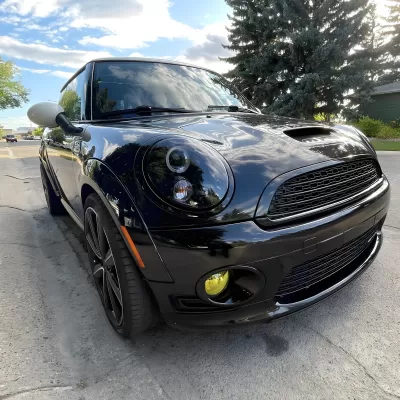 Mini Cooper - 2007 to 2013 - All [All] (Projector With Halo, LED Accent Lights) (Matte Black) (Not Compatible With OEM HID Lights) (Smoked)