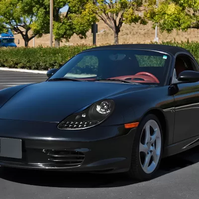 Porsche Boxster - 1997 to 2004 - Convertible [All] (Projector, LED Turn Signal Strip) (Gloss Black) (Not Compatible With OEM HID Lights)