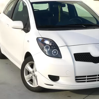 Toyota Yaris - 2007 to 2008 - 2 Door Hatchback [All] (Projector With Halo, LED Accent Lights) (Matte Black)