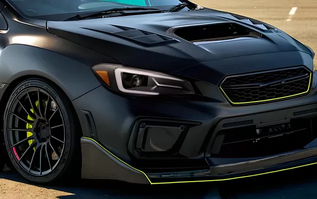 Subaru WRX STI - 2015 to 2021 - Sedan [All] (Jet Black) (Projector, LED Accent Lights) (Sequential LED Turn Signal) (Not Compatible With OEM LED DRL Lights)