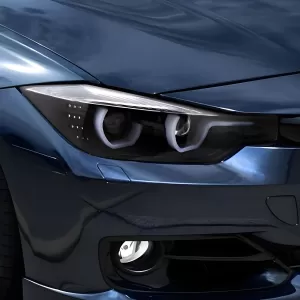 BMW 3 Series - 2012 to 2015 - 4 Door Sedan [All] (Projector, LED U-Accent Lights) (Jet Black) (LED Turn Signal) (With Xenon Lights) (Without AFS)