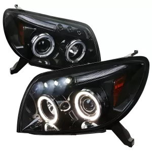 Toyota 4Runner - 2003 to 2005 - SUV [All] (Projector With Halo, LED Accent Lights) (Gloss Black) (Smoked Lens)