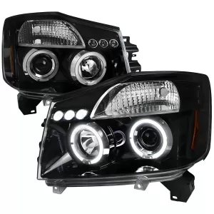 Nissan Armada - 2004 to 2007 - SUV [All] (Jet Black) (Projector With Halo, LED Accent Lights)