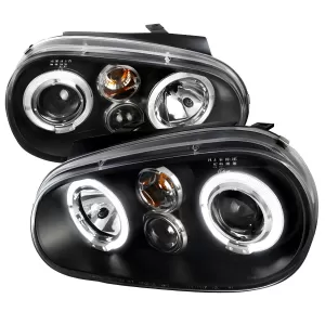 Volkswagen Golf R - 2004 - Hatchback [All] (Projector With Halo) (Gloss Black) (For MK4 Models)