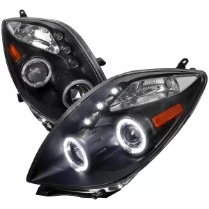 Toyota Yaris - 2007 to 2008 - 2 Door Hatchback [All] (Projector With Halo, LED Accent Lights) (Matte Black)