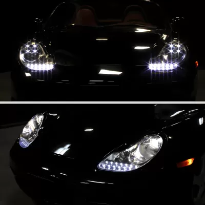 Porsche Boxster - 1997 to 2004 - Convertible [All] (Projector, LED Turn Signal Strip) (Not Compatible With OEM HID Lights)