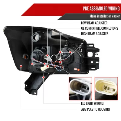 Nissan Titan - 2004 to 2015 - All [All] (Projector With Halo, LED Accent Lights)