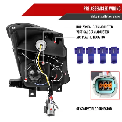 Nissan 350Z - 2003 to 2005 - All [All] (Projector, LED Accent Lights) (Not Compatible With OEM HID Lights)