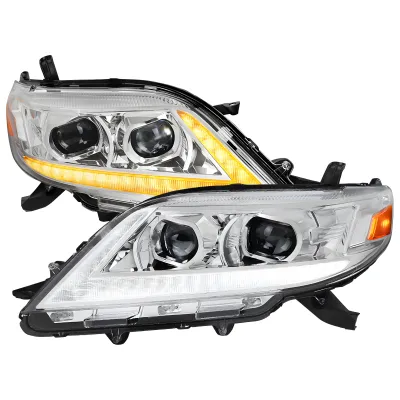 Toyota Sienna - 2011 to 2020 - Minivan [All] (Projector, LED Accent Lights) (Sequential LED Turn Signal) (Not Compatible With OEM LED DRL Lights) (Not Compatible With OEM HID Lights)