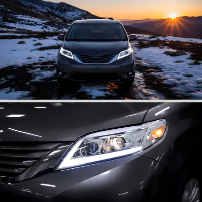 Toyota Sienna - 2011 to 2020 - Minivan [All] (Projector, LED Accent Lights) (Sequential LED Turn Signal) (Not Compatible With OEM LED DRL Lights) (Not Compatible With OEM HID Lights)