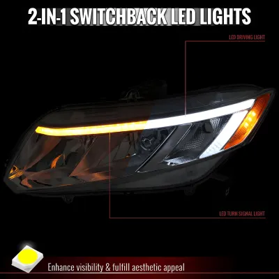 Honda Civic - 2012 to 2013 - 2 Door Coupe [All] (With LED Bar) (G3 Style)
