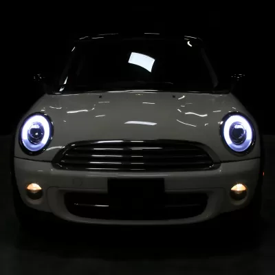 Mini Cooper - 2007 to 2013 - All [All] (Projector, Halo Fiber Optic LED Accent Lights With Turn Signal) (Not Compatible With OEM HID Lights)